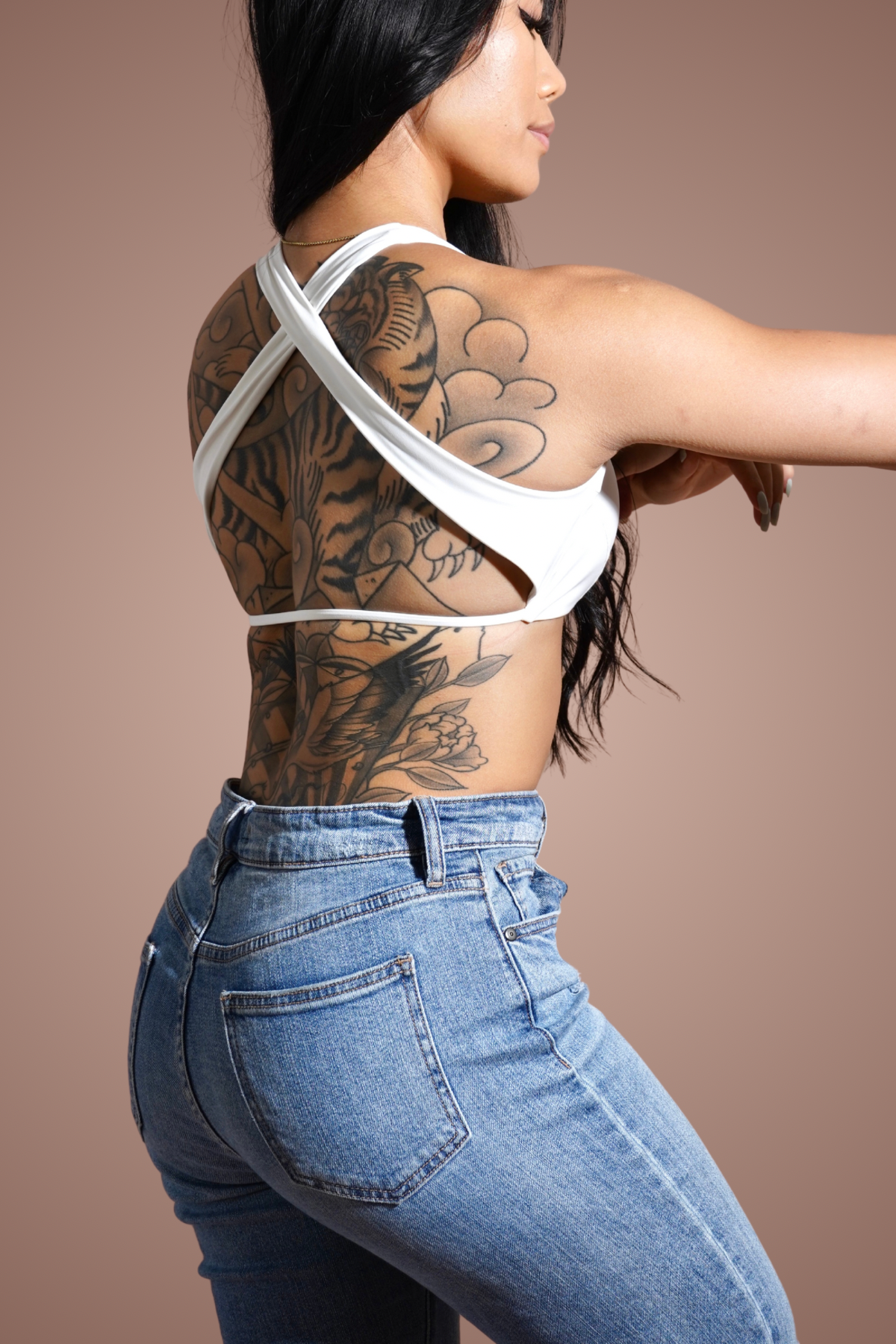 Cross Me Once Sports Bra