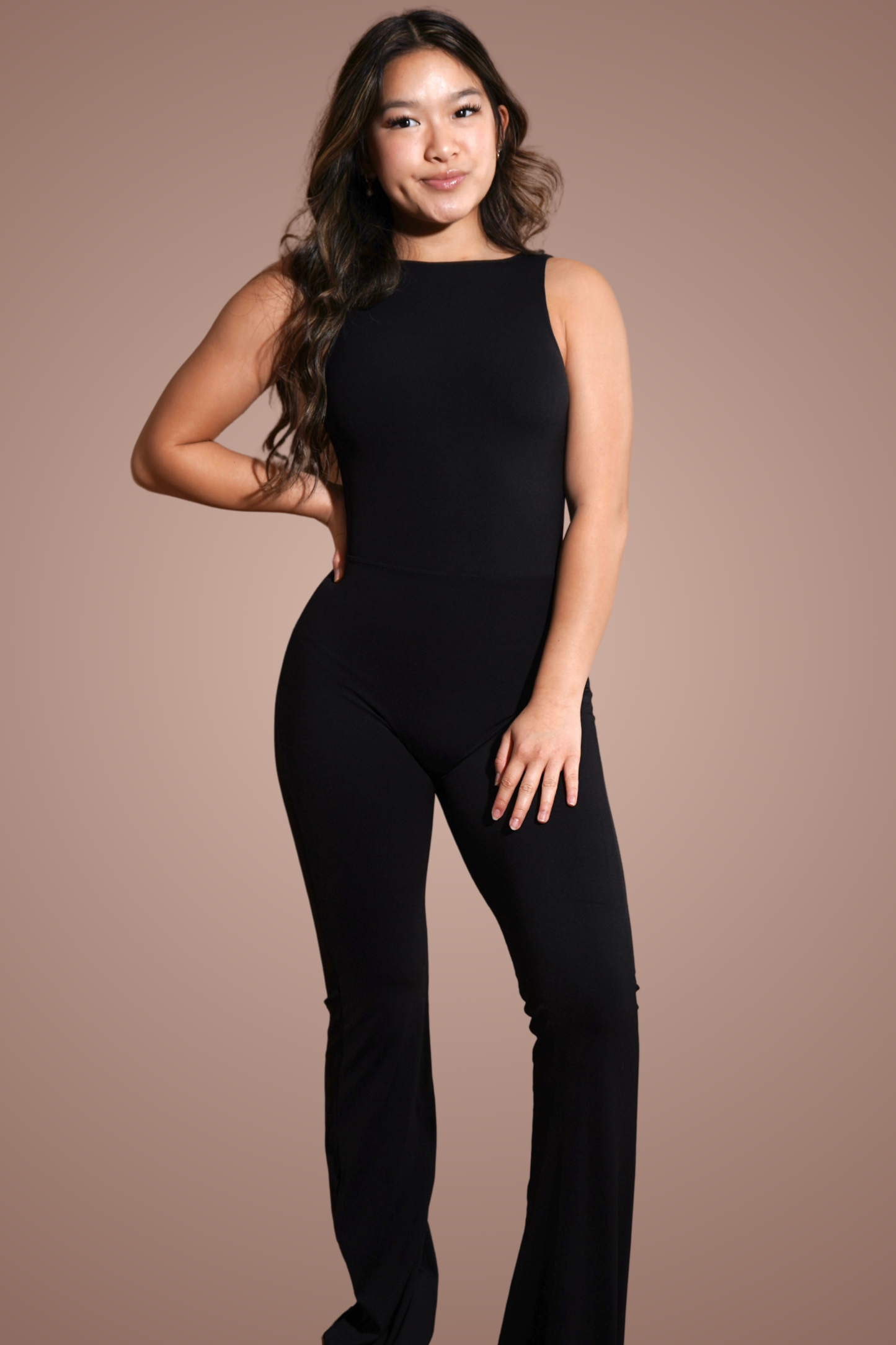 Sleeveless Flare Jumpsuit