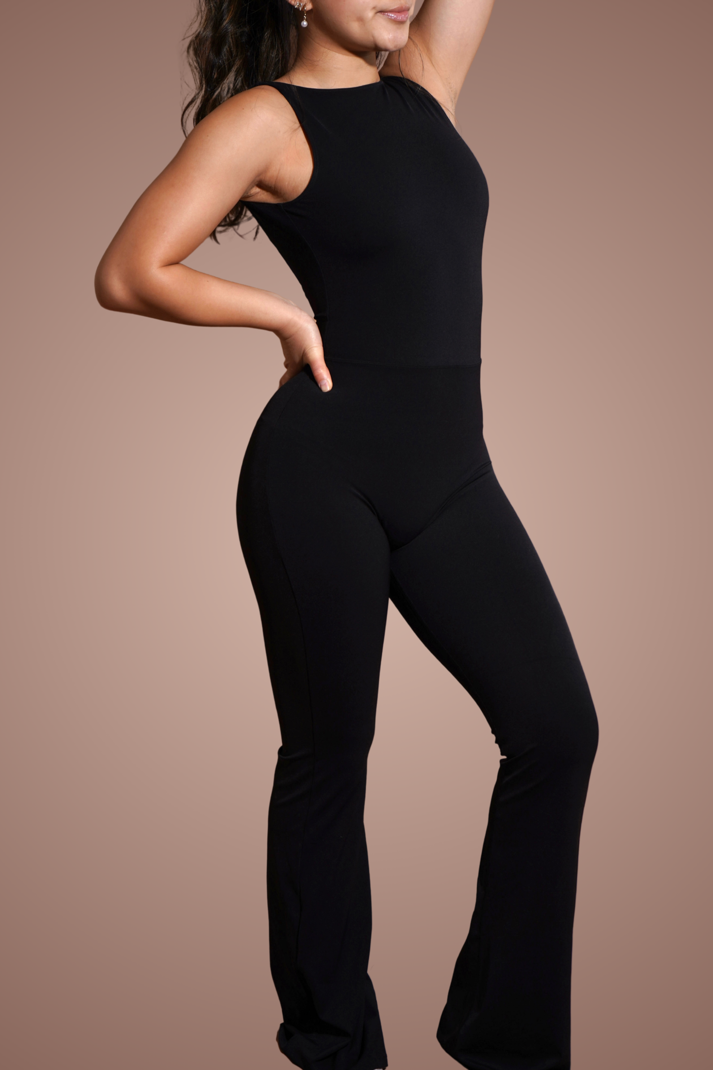 Sleeveless Flare Jumpsuit