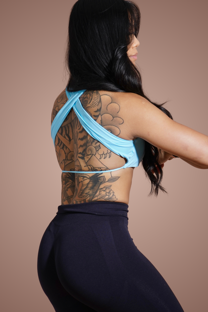 Cross Me Once Sports Bra